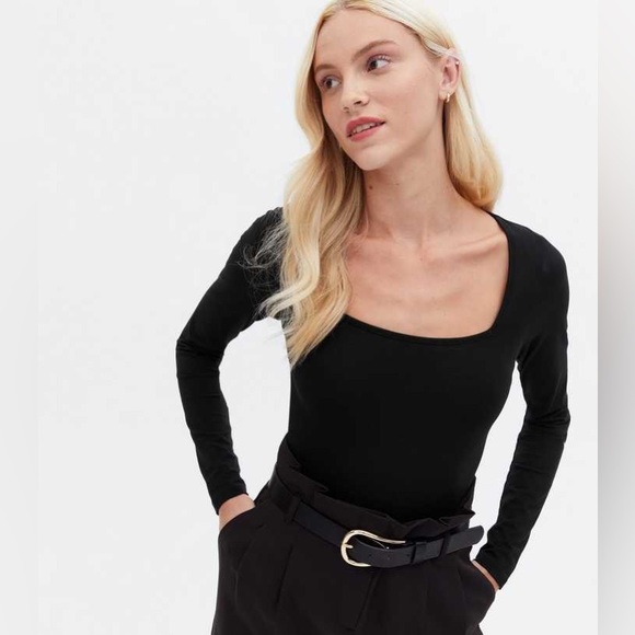 All Saints Black Long Sleeve Bodysuit - Picture 2 of 9